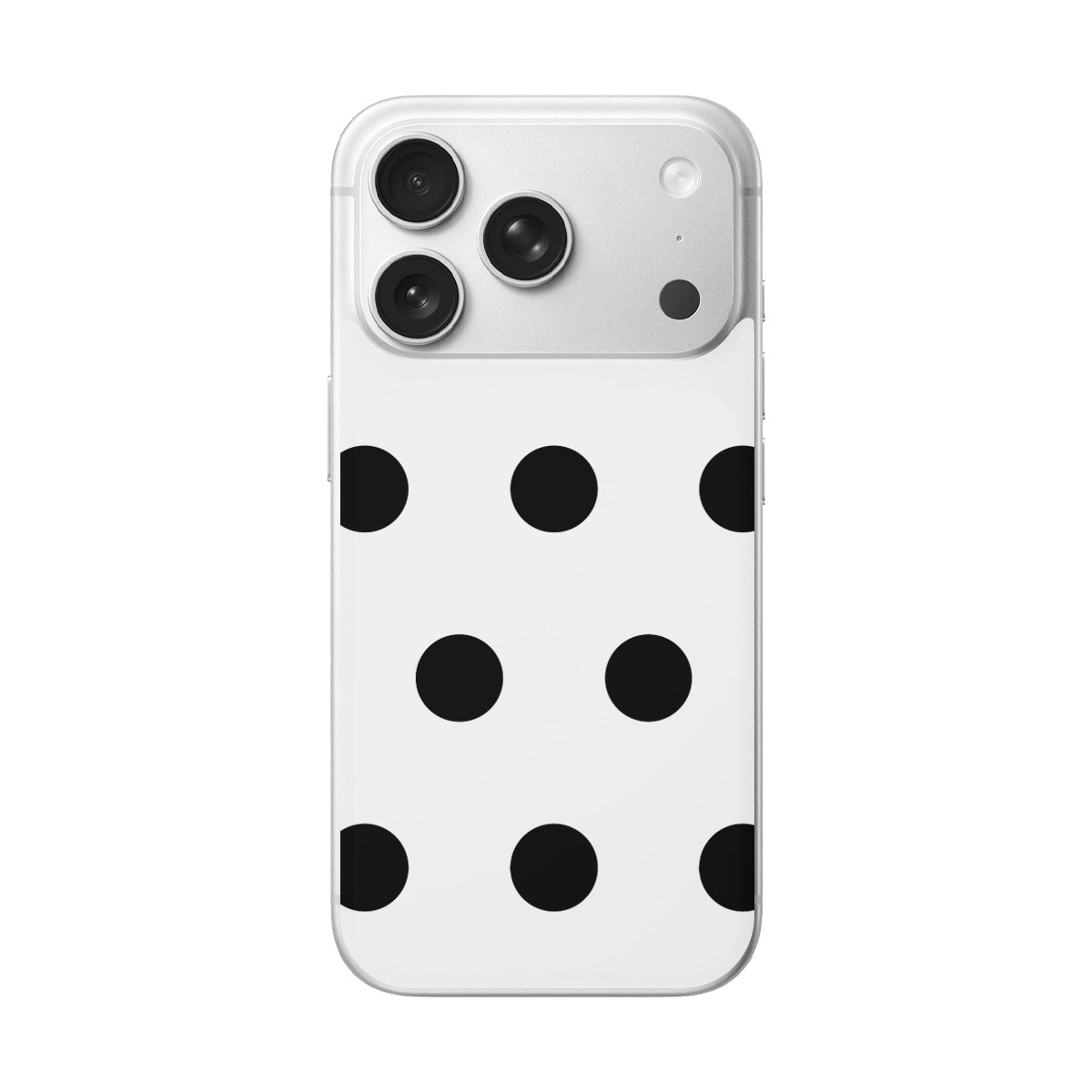 Film arrière Tendance Pois Signature pour iPhone 18 Pro Max — pois noirs