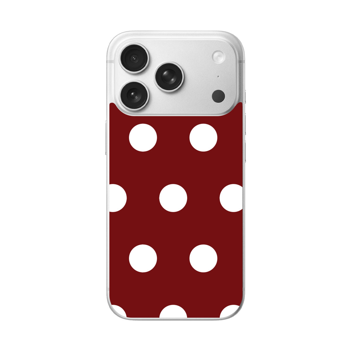 Film arrière Tendance Pois Prestige pour iPhone 18 Pro Max — pois rouges