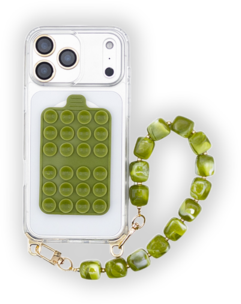 Look Jade Sauvage : coque et chaîne-bijou