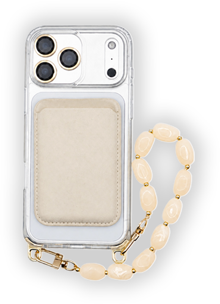 Look Pierre de Lune : coque et chaîne-bijou