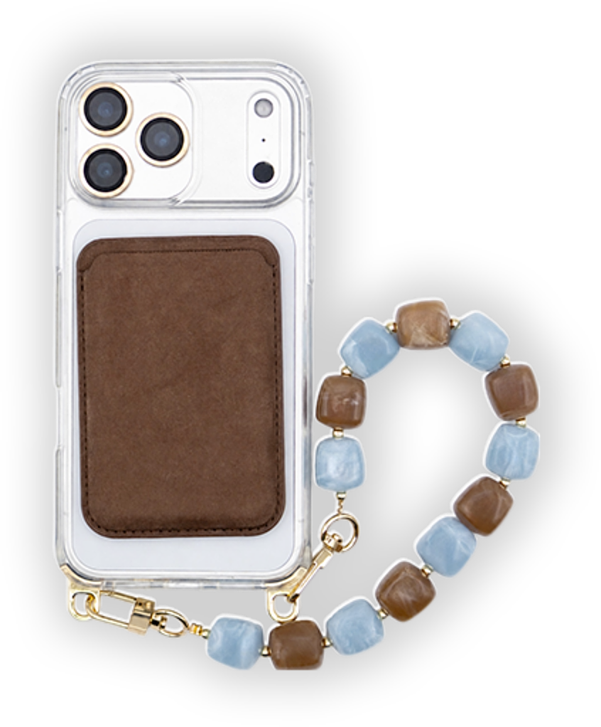 Look Terre Céleste : coque et chaîne-bijou